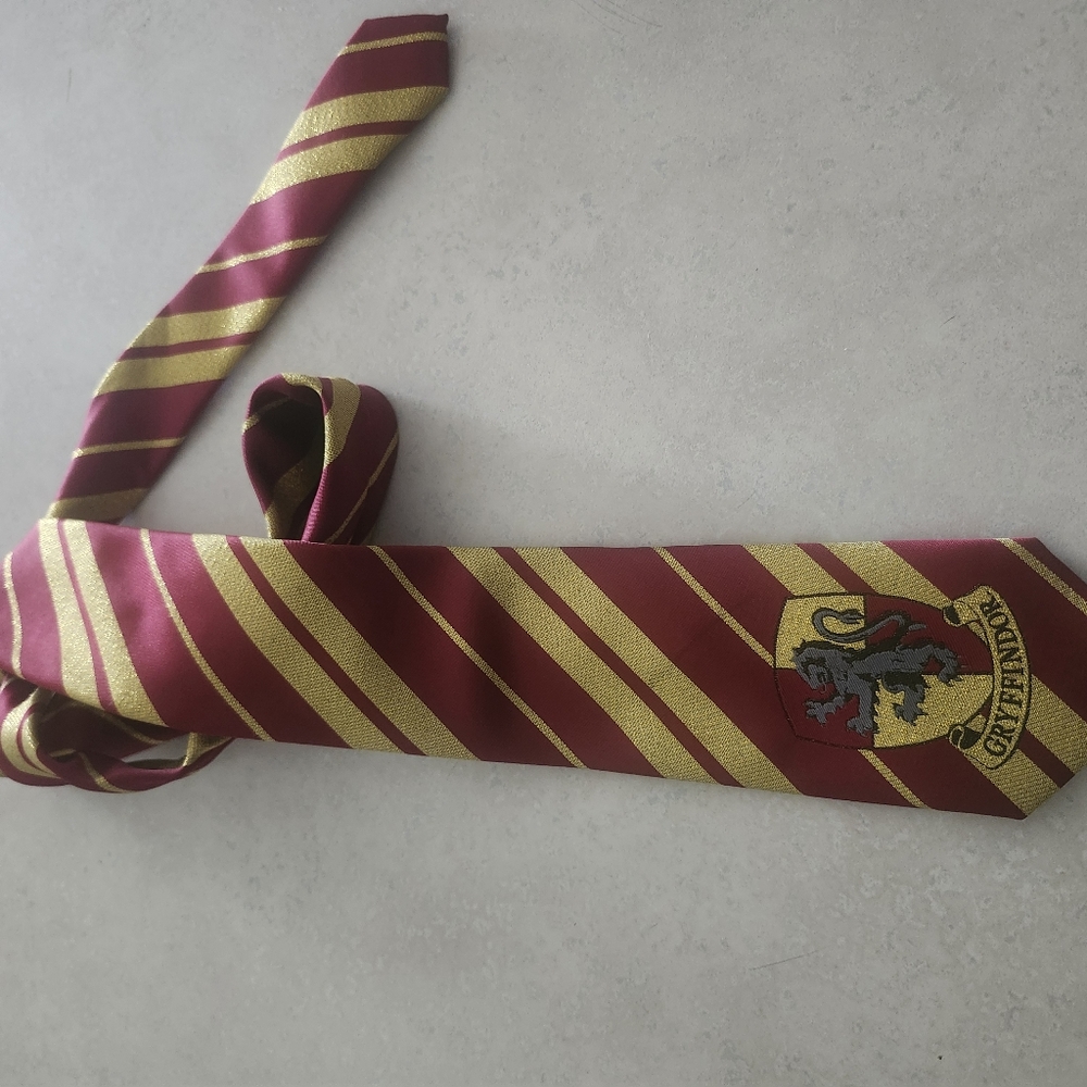 Harry Potter Striped Maroon and Gold Tie